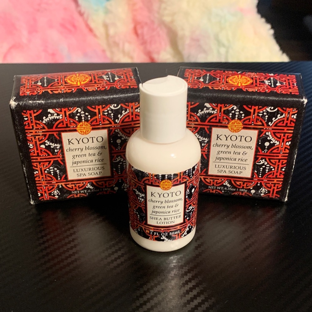 Kyoto Luxurious Spa Soap and Shea Butter Lotion Bundle